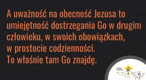 Święto Świętej Rodziny Jezusa, Maryi i Józefa, Czy jest ze mną Jezus?