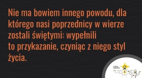 XXXI Niedziela Zwykła, Styl życia